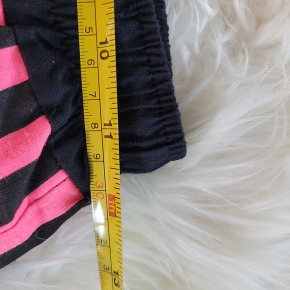 Static Retro Stripe Boys Swim Trunks 90s Pink Black Summer Swimwear Drawstring - Picture 8 of 12